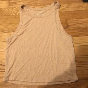 Yellow Striped High Neck Tank